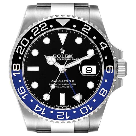 rolex gmt master ii batman blue black ceramic mens watch|Rolex gmt Batman price.